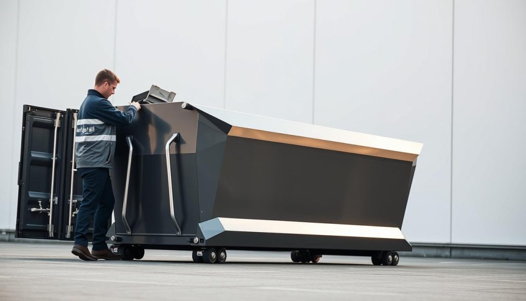 Modern container för jordtransport